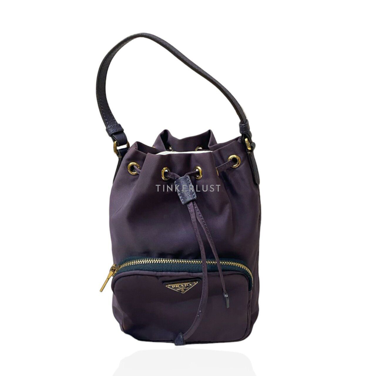 tas shoulder bag Prada Purple Nylon GHW Shoulder Bag Tinkerlust